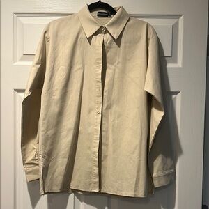 PrettyLittleThing Cream Set size 2 top and size 4 pants